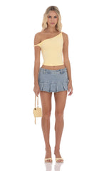 Off Shoulder Twist Top in Yellow