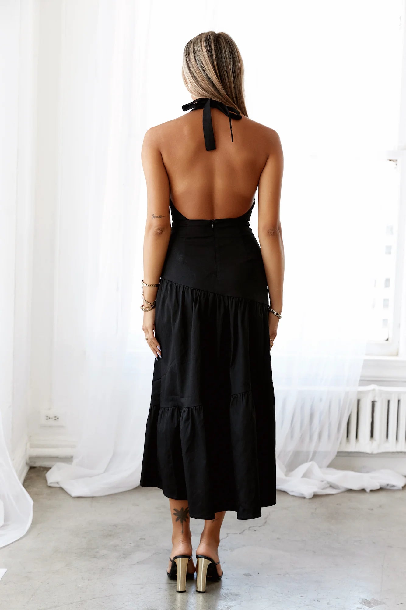 HELLO MOLLY Happy Times Maxi Dress Black