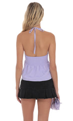 Scrunch Halter Top in Lavender