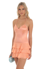 Ruffle Dress in Orange