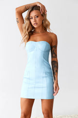 HELLO MOLLY She's The Party Mini Dress Baby Blue