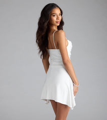 Set The Vibe Asymmetric A-Line Mini Dress