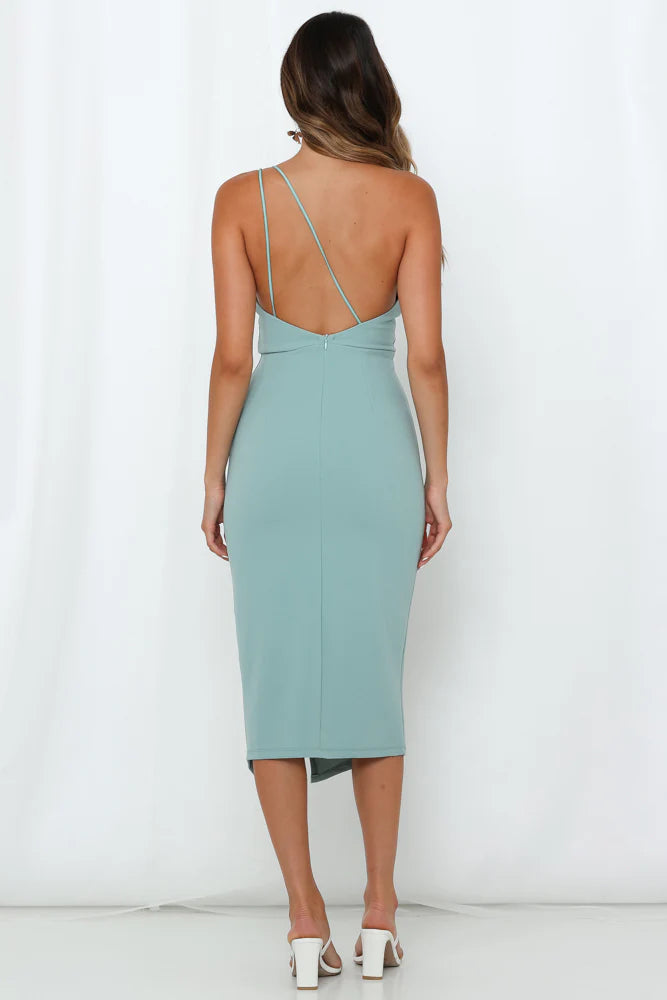 HELLO MOLLY Taking It Back Dress Sage