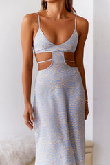 HELLO MOLLY Glowing Suns Midi Dress Blue
