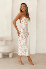 HELLO MOLLY Dreamy Eiffel Tower Date Midi Dress White