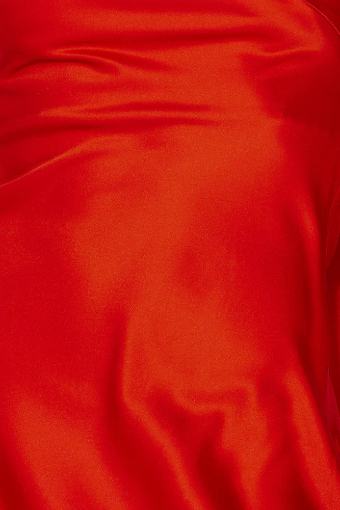 HELLO MOLLY Luxe Arrival Satin Mini Dress Red