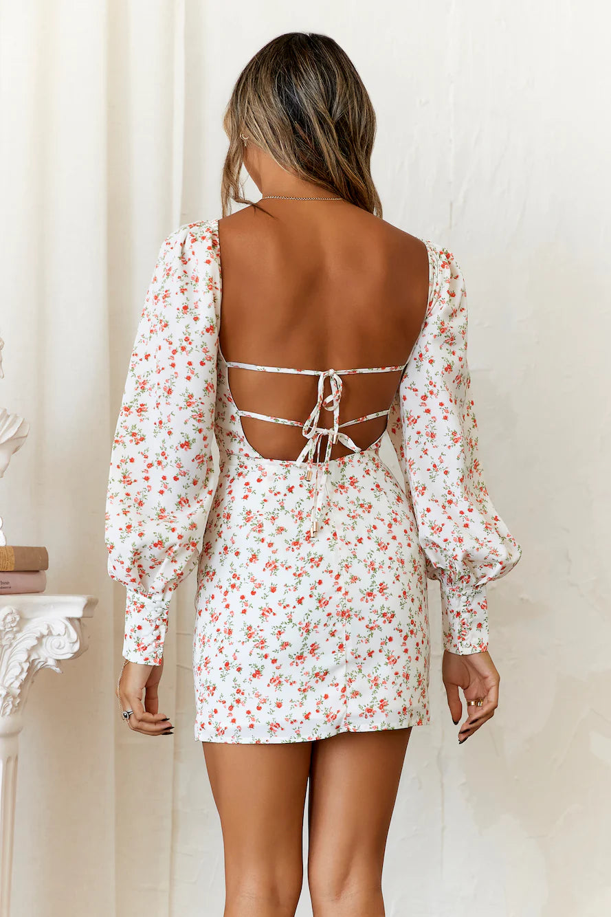 HELLO MOLLY Crème De La Crème Mini Dress White