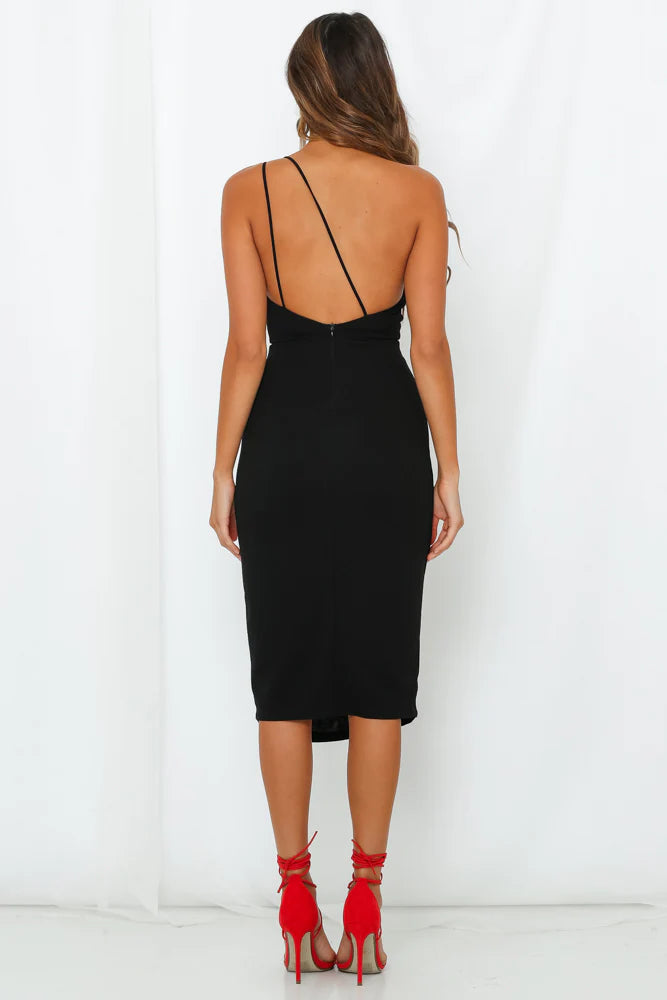 HELLO MOLLY Taking It Back Dress Black