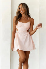 HELLO MOLLY Pretty And Perfect Mini Dress Baby Pink