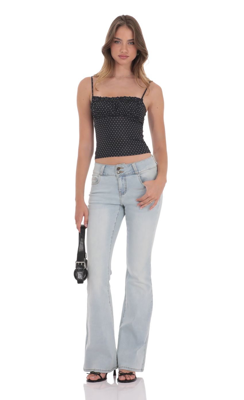 Low Rise Flare Jeans in Light Denim
