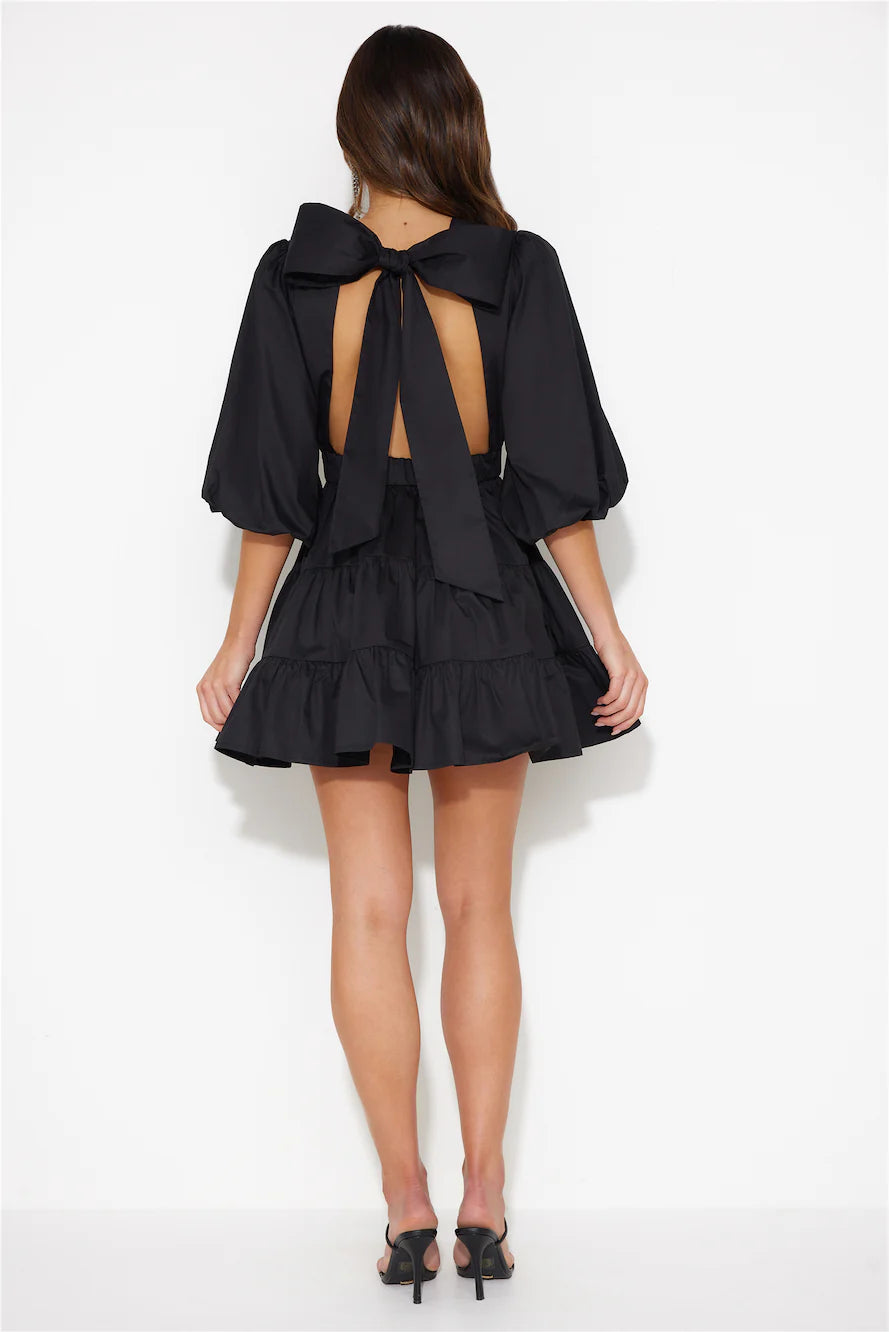 HELLO MOLLY Sweetest Treat Mini Dress Black