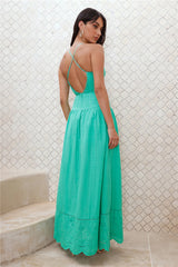 HELLO MOLLY Winery On The Coast Maxi Dress Green