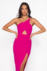HELLO MOLLY The World Is Yours Midi Dress Hot Pink