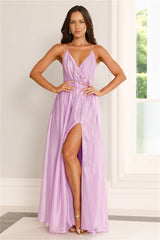 Elegant Delights Halter Maxi Dress Purple