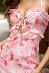 HELLO MOLLY Harbour Sunsets Mini Dress Pink