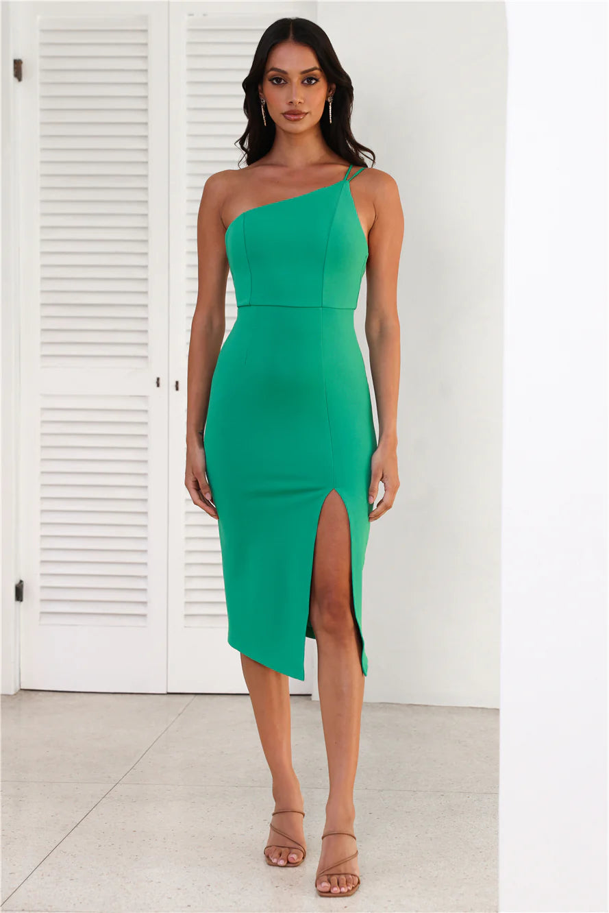 HELLO MOLLY Taking It Back Dress Green