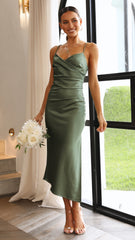 Monte Midi Dress - Olive