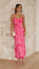 Margie Midi Dress - Pink