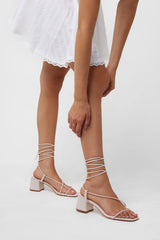 HELLO MOLLY Bottomless Brunch Heels Nude Nubuck
