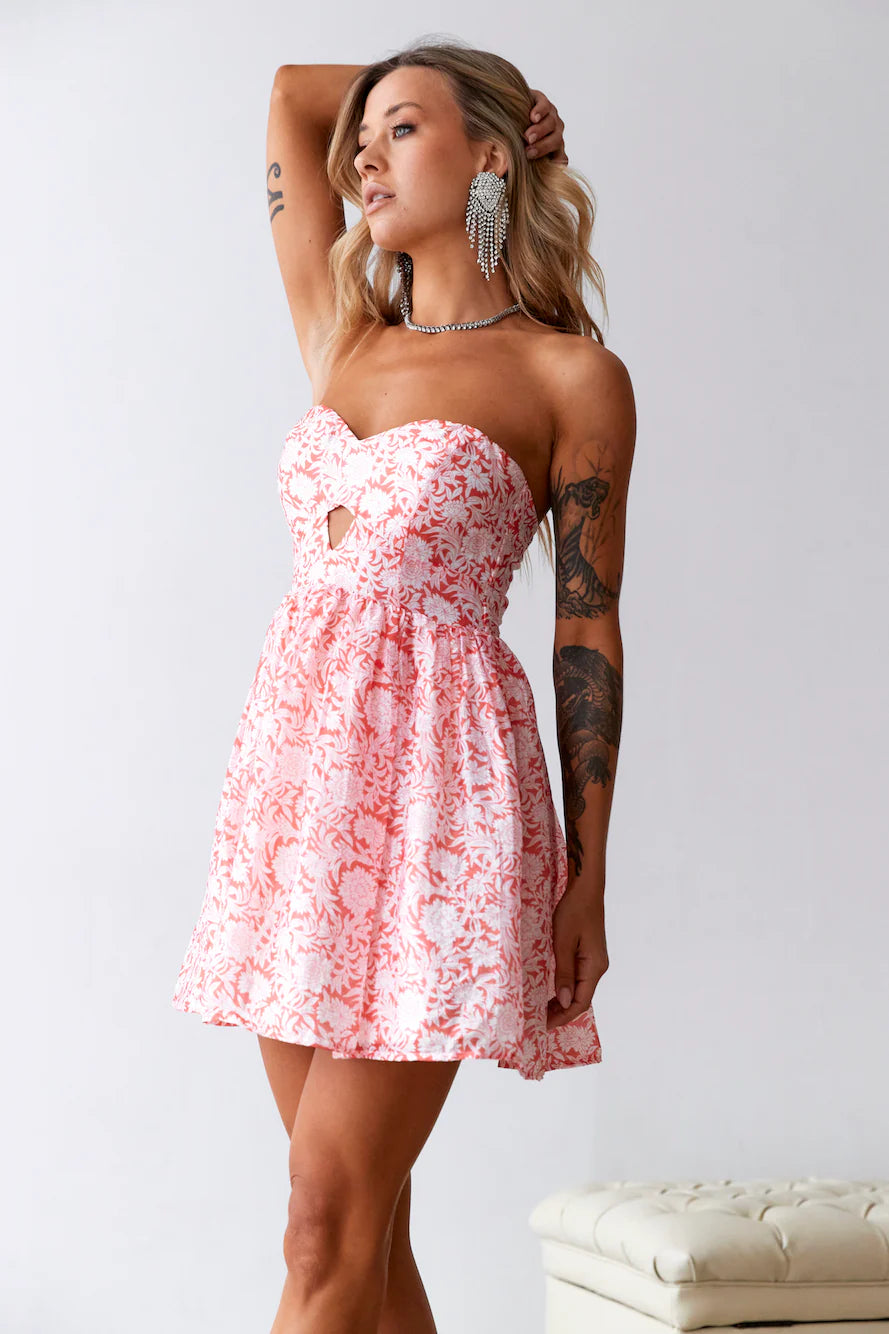 HELLO MOLLY Lost In Your Heart Mini Dress Red