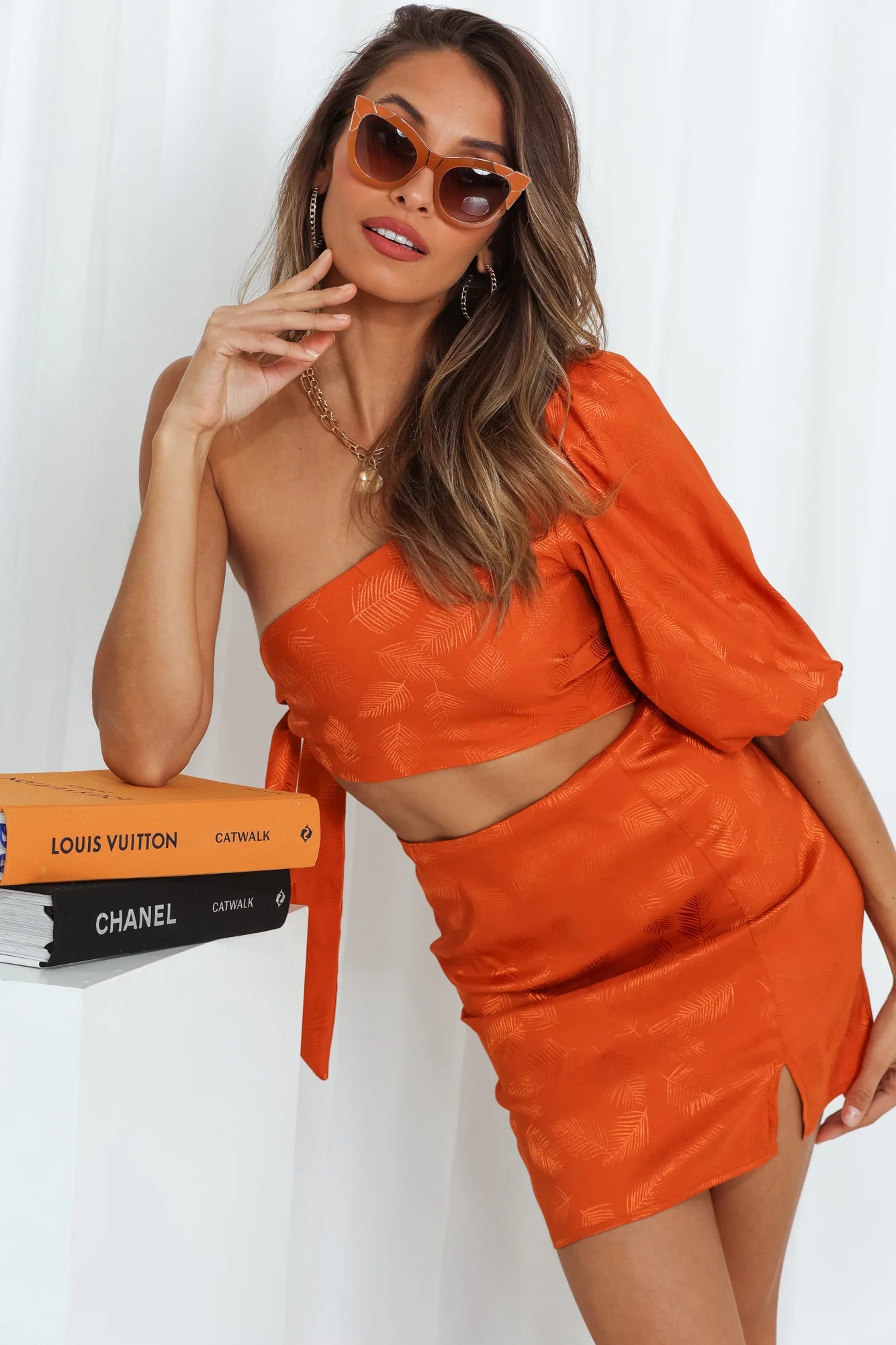 HELLO MOLLY Parts Of Me Dress Burnt Orange