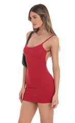 Open Back Bodycon Dress in Red