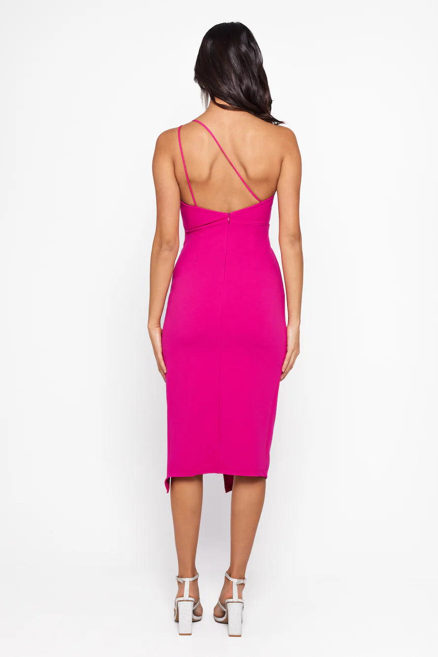 HELLO MOLLY The World Is Yours Midi Dress Hot Pink