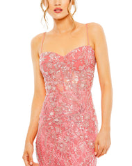 Mac Duggal 68511 Long Beaded Floral Prom Dress