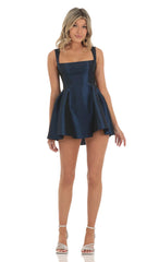 Fit and Flare Dress in Navy