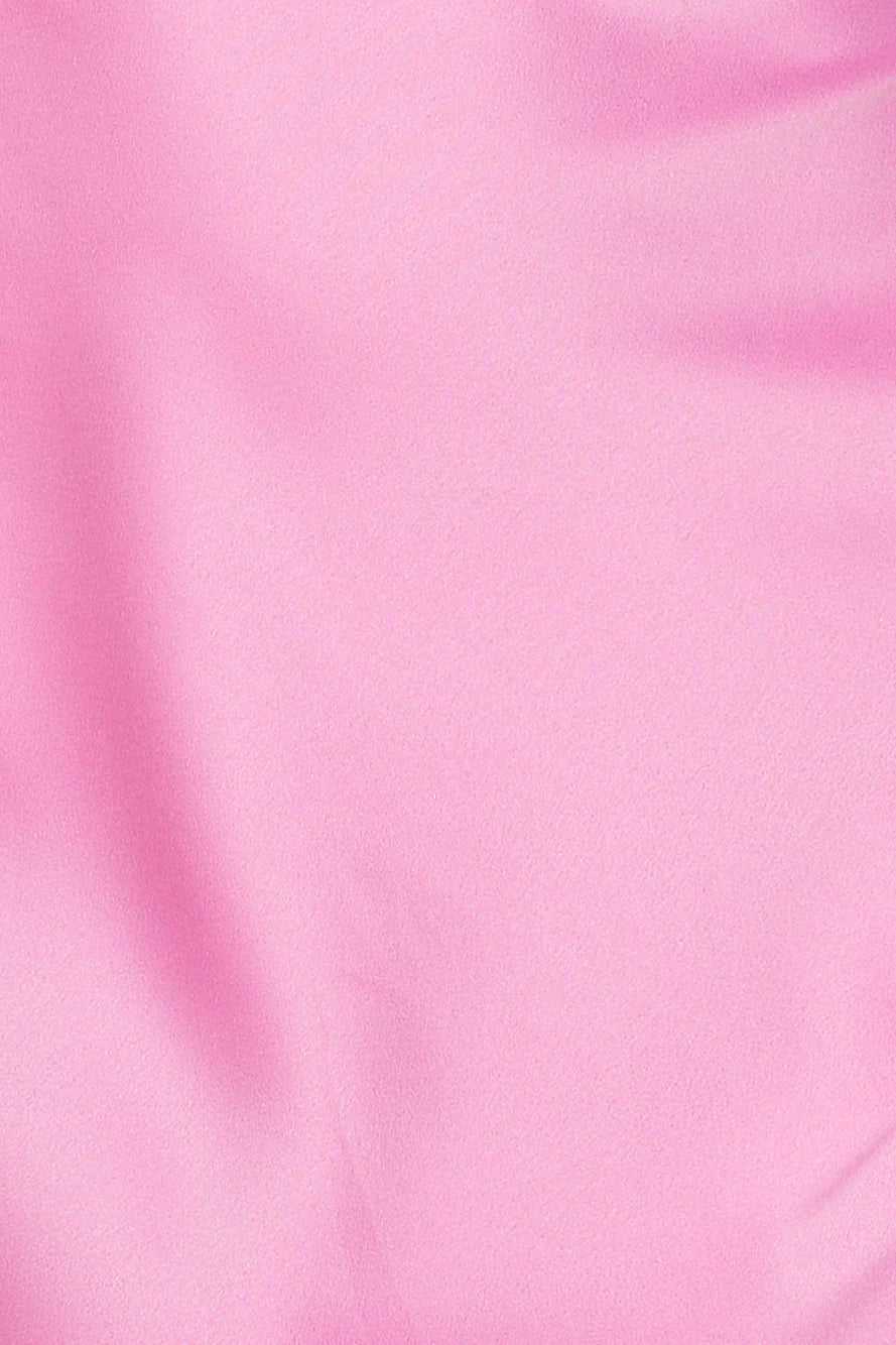 HELLO MOLLY Luxe Arrival Satin Mini Dress Pink