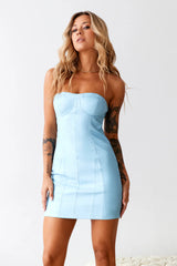 HELLO MOLLY She's The Party Mini Dress Baby Blue