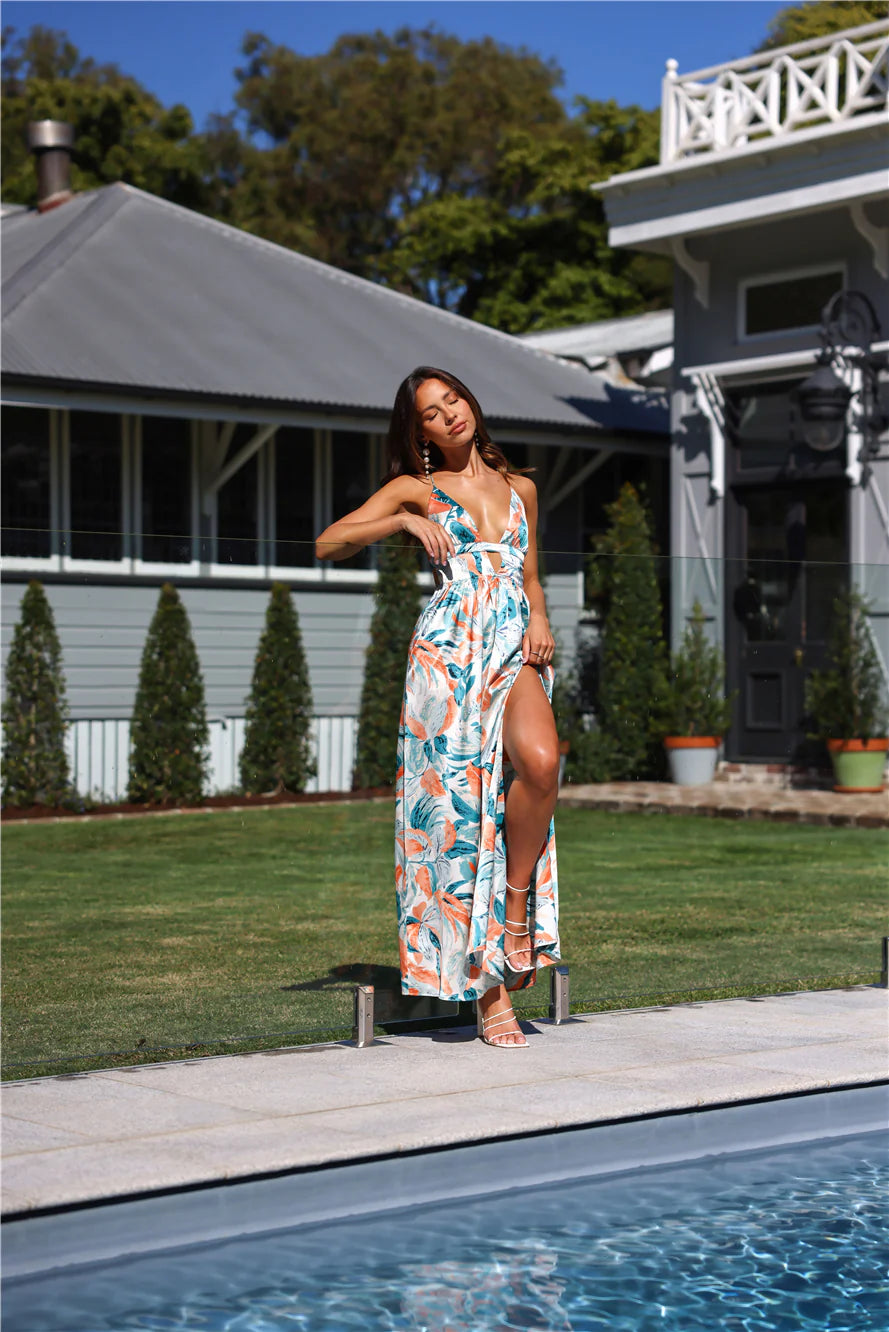 HELLO MOLLY Moment In Bloom Maxi Dress Green