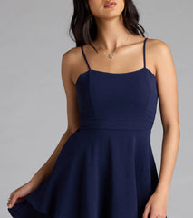 Lovely Day Tie Back Ruffle Skater Dress