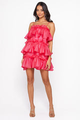 HELLO MOLLY Champagne Towers Mini Dress Hot Pink