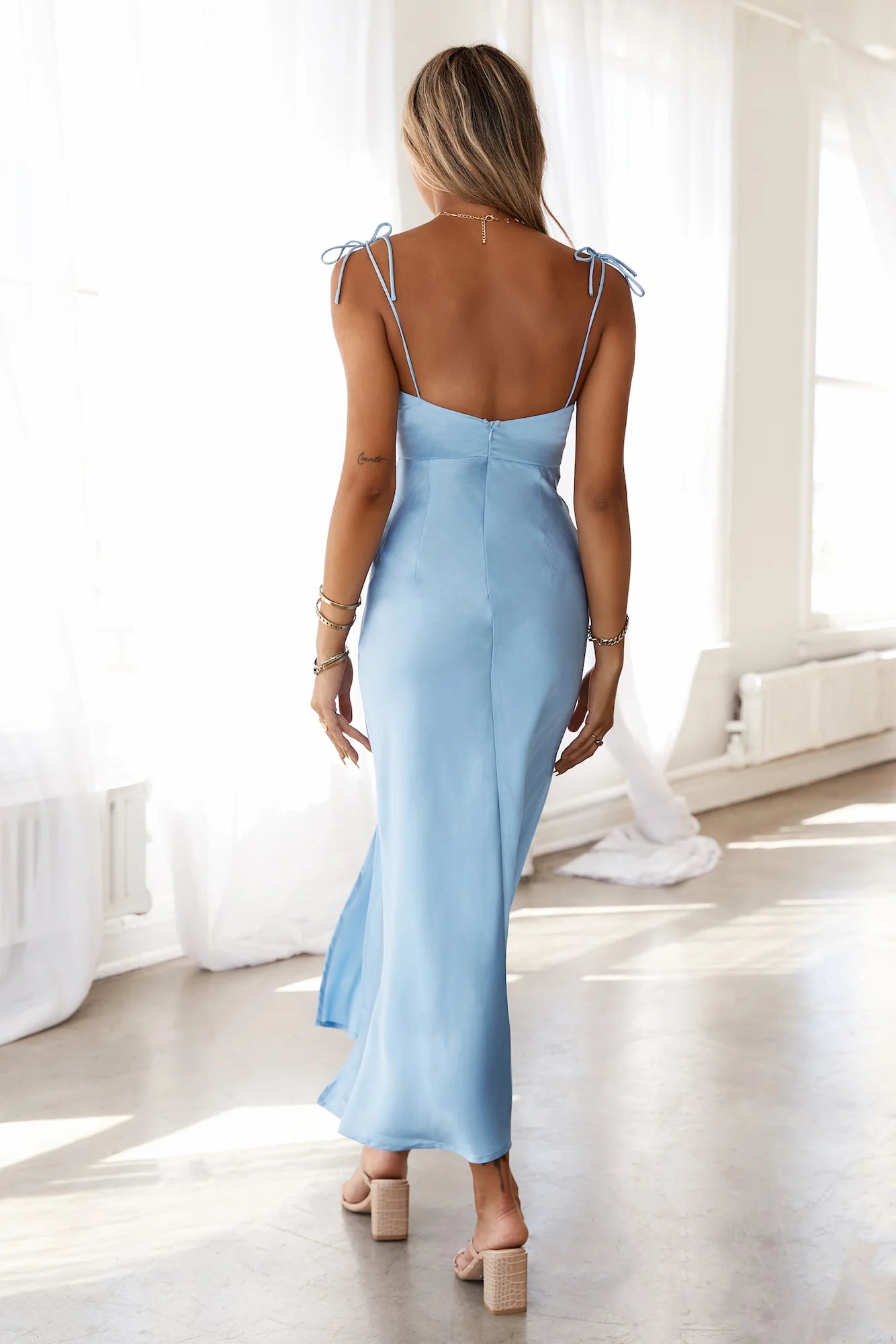 HELLO MOLLY Stay Pressed Maxi Dress Blue