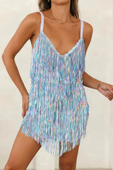 HELLO MOLLY Music Festival Sequin Mini Dress Lilac