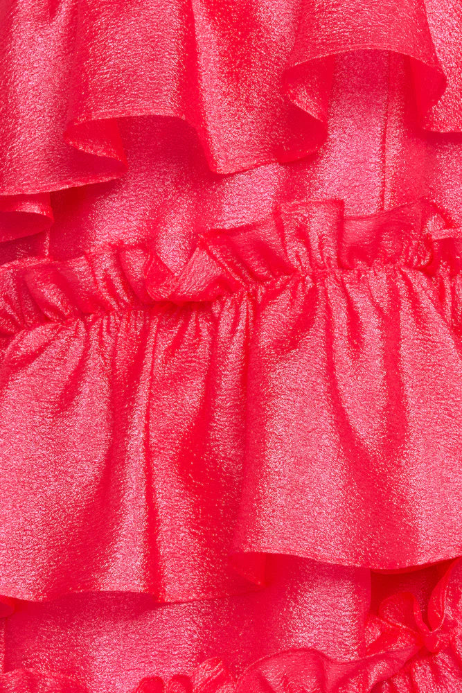 HELLO MOLLY Champagne Towers Mini Dress Hot Pink