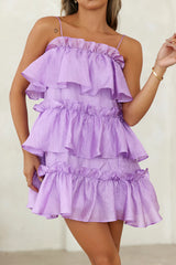 HELLO MOLLY Champagne Towers Mini Dress Violet