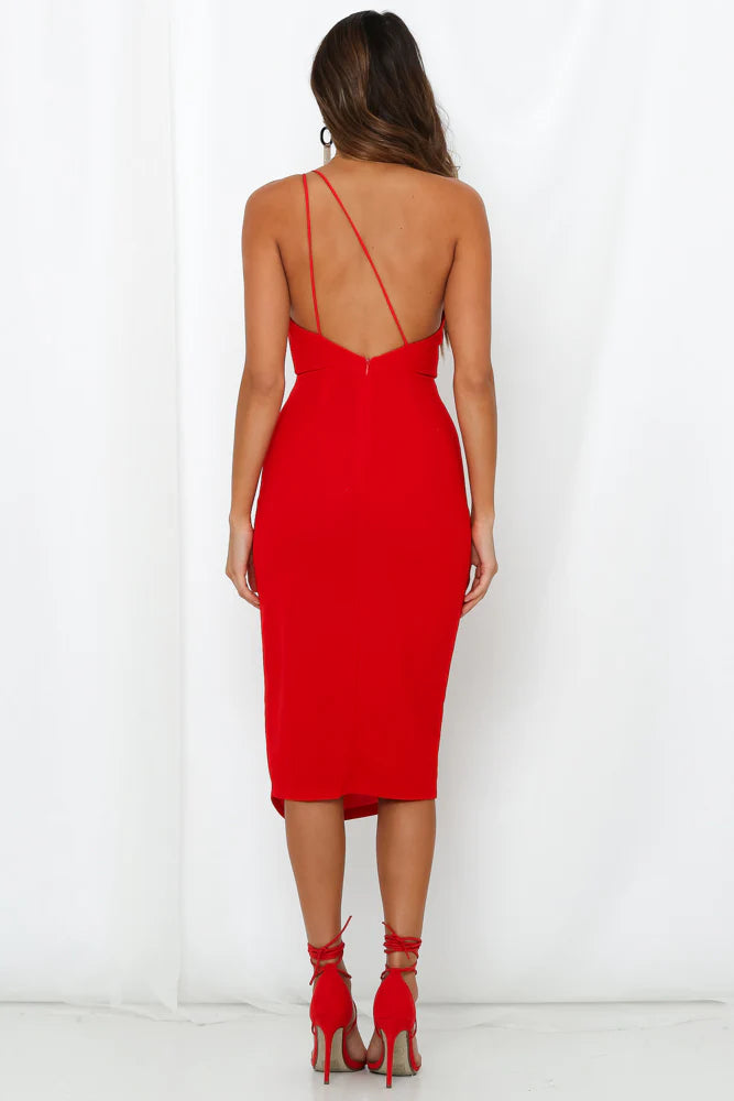 HELLO MOLLY Taking It Back Dress Red