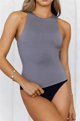 HELLO MOLLY BASE Repeat After Me Tank Top Charcoal