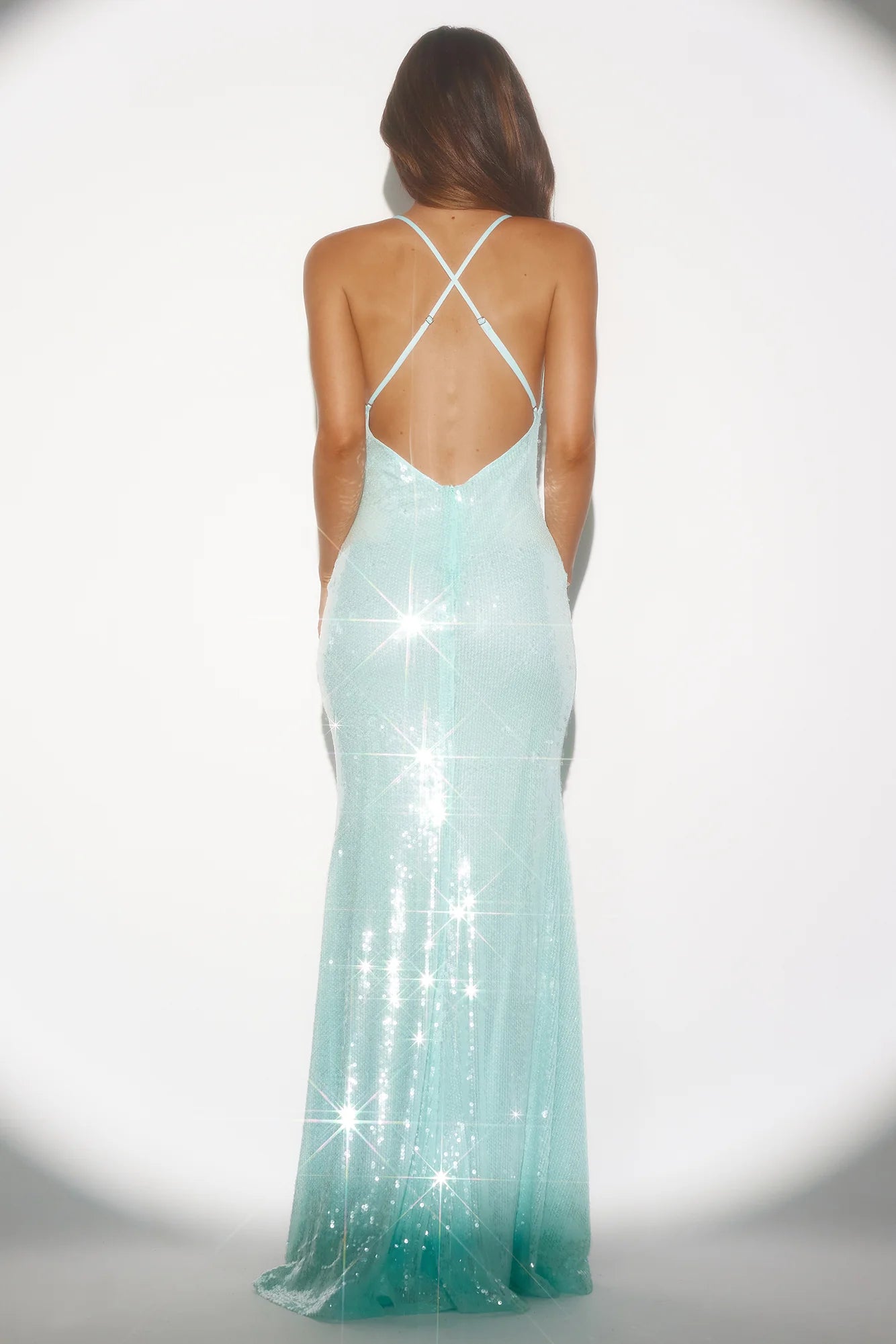 HELLO MOLLY Moment For Opulence Sequin Maxi Dress Blue