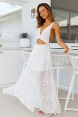 HELLO MOLLY Palm Cove Maxi Dress White