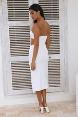HELLO MOLLY Love At First Sight Midi Dress White
