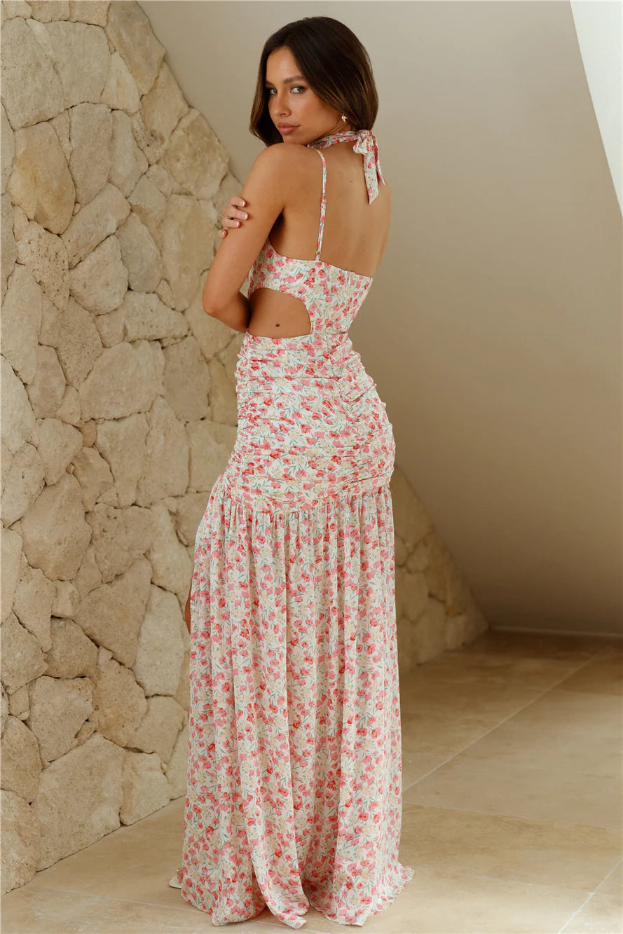 HELLO MOLLY Wildflower Bloom Maxi Dress Pink