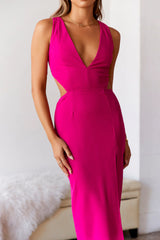 HELLO MOLLY Polaroid Shake Midi Dress Hot Pink