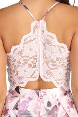 Gina Floral Satin Party Dress