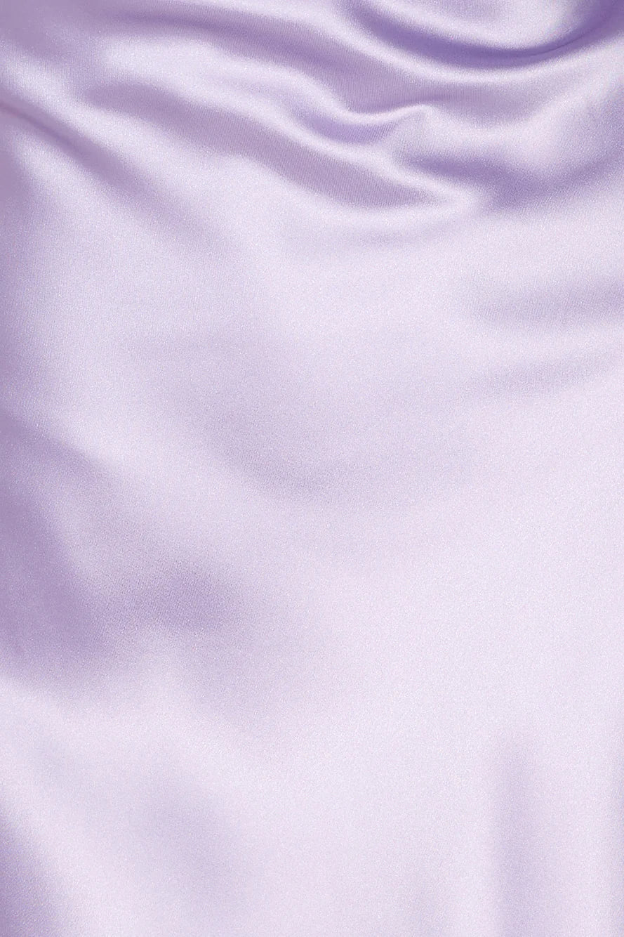 HELLO MOLLY Luxe Arrival Satin Mini Dress Lilac