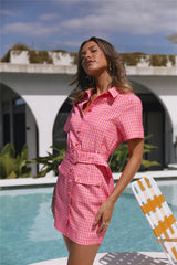 HELLO MOLLY Doll Up Mini Dress Pink