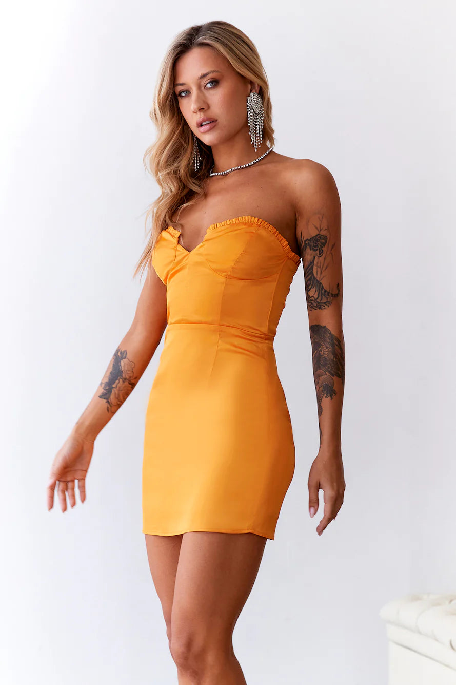 HELLO MOLLY Treat For You Mini Dress Orange