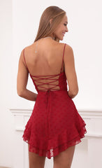 Fit and Flare Dress in Red